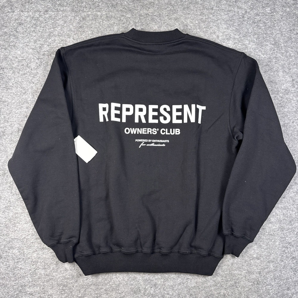 REPRESENT Owners Club Hoodie XS Black Sweatshirt Spell Out Fleece